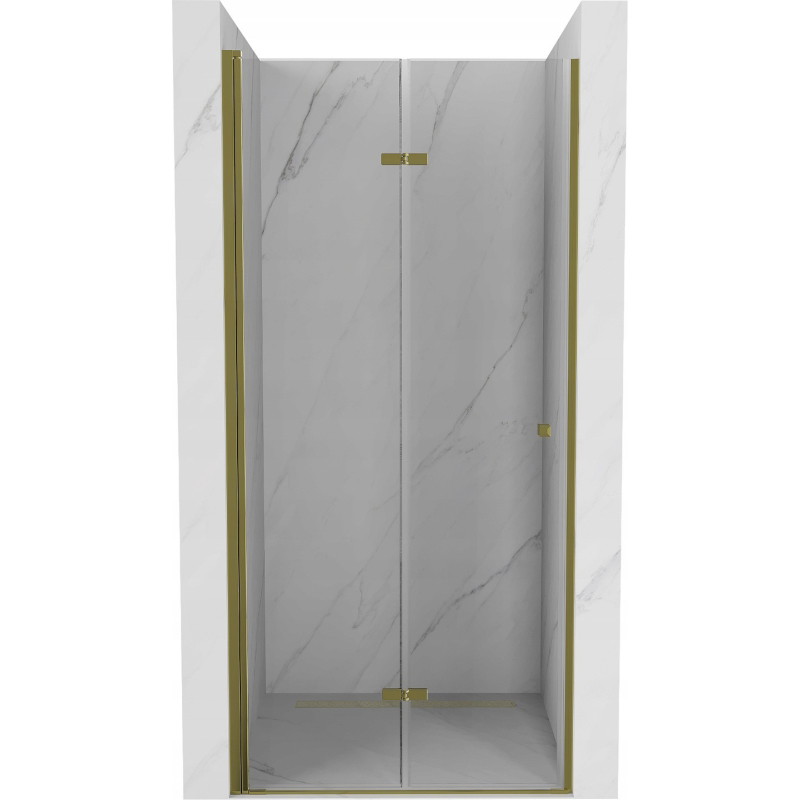 Mexen Lima drzwi prysznicowe składane 70 cm, transparent, złote - 856-070-000-50-00
