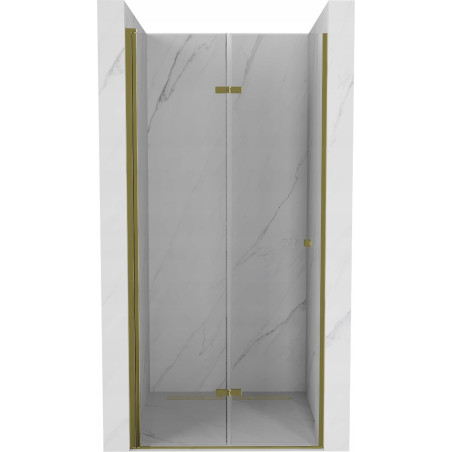 Mexen Lima drzwi prysznicowe składane 70 cm, transparent, złote - 856-070-000-50-00