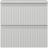 Mexen Rivel szafka łazienkowa podumywalkowa 50 cm z blatem, 2 szuflady, ryflowana , szara mat - 91A20-05047-2-BFFC62