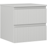 Mexen Rivel szafka łazienkowa podumywalkowa 50 cm z blatem, 2 szuflady, ryflowana , szara mat - 91A20-05047-2-BFFC62