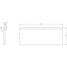 Mexen Rivel szafka łazienkowa podumywalkowa 50 cm z blatem, 2 szuflady, ryflowana , orzech - 91A20-05047-2-BFFC86