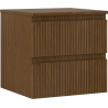 Mexen Rivel szafka łazienkowa podumywalkowa 50 cm z blatem, 2 szuflady, ryflowana , orzech - 91A20-05047-2-BFFC86