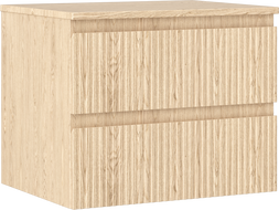 Mexen Rivel szafka łazienkowa podumywalkowa 60 cm z blatem, 2 szuflady, ryflowana , dąb - 91A20-06047-2-BFFC81