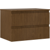 Mexen Rivel szafka łazienkowa podumywalkowa 70 cm z blatem, 2 szuflady, ryflowana , orzech - 91A20-07047-2-BFFC86