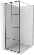 Mexen Kioto ścianka prysznicowa Walk-in 80 x 200 cm, czarna kratka 8 mm, chrom - 800-080-101-01-77
