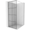 Mexen Kioto ścianka prysznicowa Walk-in 90 x 200 cm, czarna kratka 8 mm, chrom - 800-090-101-01-77