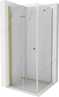 Mexen Lima kabina prysznicowa składana 100 x 100 cm, transparent, złota - 856-100-100-50-00