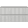 Mexen Rivel szafka łazienkowa podumywalkowa 90 cm z blatem, 2 szuflady, ryflowana , szara mat - 91A20-09047-2-BFFC62