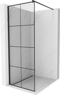 Mexen Kioto ścianka prysznicowa Walk-in 70 x 200 cm, czarna kratka 8 mm, czarna - 800-070-101-70-77