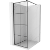 Mexen Kioto ścianka prysznicowa Walk-in 80 x 200 cm, czarna kratka 8 mm, czarna - 800-080-101-70-77