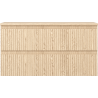 Mexen Rivel szafka łazienkowa podumywalkowa 90 cm z blatem, 2 szuflady, ryflowana , dąb - 91A20-09047-2-BFFC81