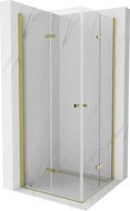 Mexen Lima Duo kabina prysznicowa składana 70 x 70 cm, transparent, złota - 856-070-070-50-00-02