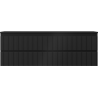 Mexen Rivel szafka łazienkowa podumywalkowa 140 cm z blatem, 2 szuflady, ryflowana , czarna mat - 91A20-14047-2-BFFC71