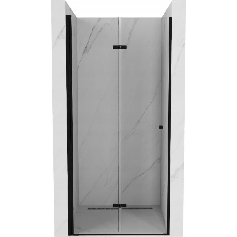 Mexen Lima drzwi prysznicowe składane 110 cm, transparent, czarne - 856-110-000-70-00