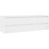 Mexen Rivel szafka łazienkowa podumywalkowa 160 cm z blatem, 2 szuflady, ryflowana , biała mat - 91A20-16047-2-BFFC01