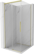 Mexen Rox kabina prysznicowa rozsuwana 100 x 100 cm, transparent, złota szczotkowana - 8C2-100-100-55-00