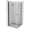 Mexen Lima Duo kabina prysznicowa składana 100 x 100 cm, transparent, czarna - 856-100-100-70-00-02