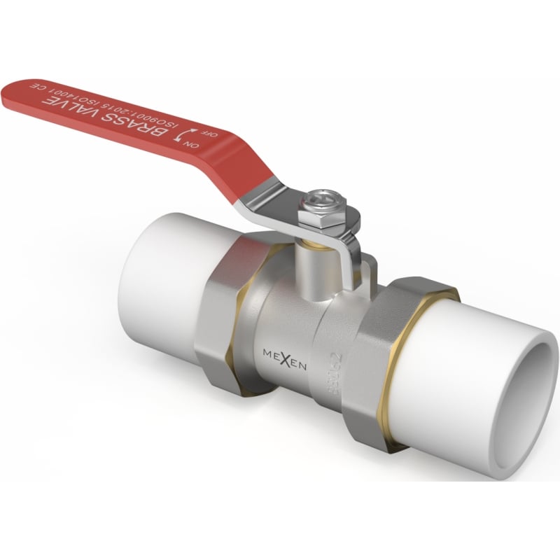 Mexen PPR zawór kulowy ze śrubunkami PP zgrzewany do rur PPR 40 x 40 - W97350-40-00