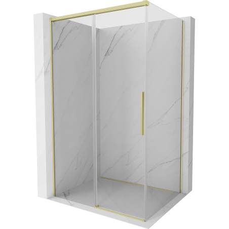 Mexen Rox kabina prysznicowa rozsuwana 145 x 120 cm, transparent, złota szczotkowana - 8C2-145-120-55-00