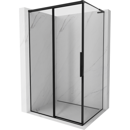 Mexen Rox L kabina prysznicowa rozsuwana lewa 100 x 85 cm, czarna ramka , czarna - 8C2L-100-085-70-70-L