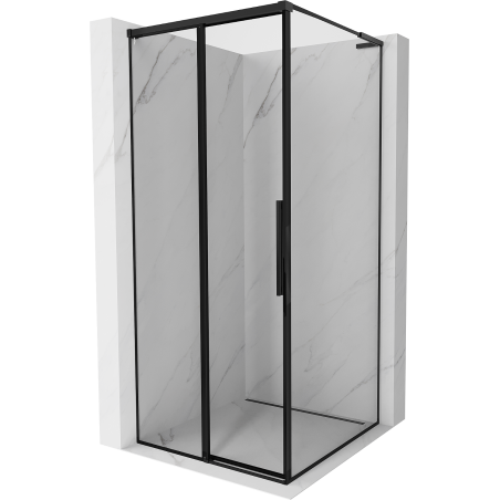 Mexen Rox L kabina prysznicowa rozsuwana lewa 90 x 90 cm, czarna ramka , czarna - 8C2L-090-090-70-70-L