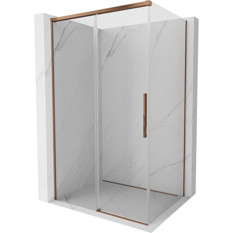 Mexen Rox kabina prysznicowa rozsuwana 105 x 85 cm, transparent, różowe złoto - 8C2-105-085-60-00