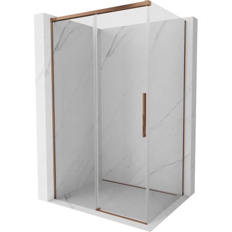 Mexen Rox kabina prysznicowa rozsuwana 105 x 85 cm, transparent, różowe złoto - 8C2-105-085-60-00