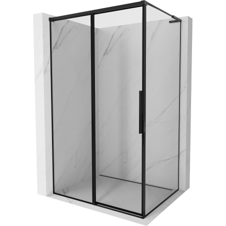 Mexen Rox L kabina prysznicowa rozsuwana lewa 105 x 100 cm, czarna ramka , czarna - 8C2L-105-100-70-70-L