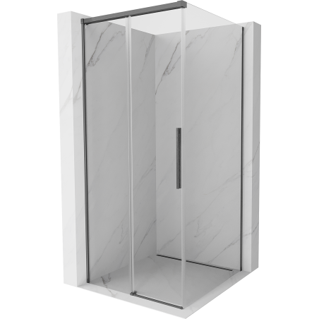 Mexen Rox kabina prysznicowa rozsuwana 90 x 90 cm, transparent, gun gray szczotkowany - 8C2-090-090-66-00