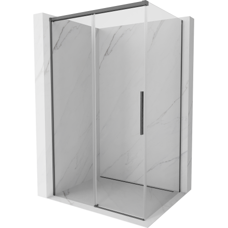 Mexen Rox kabina prysznicowa rozsuwana 140 x 90 cm, transparent, gun gray szczotkowany - 8C2-140-090-66-00