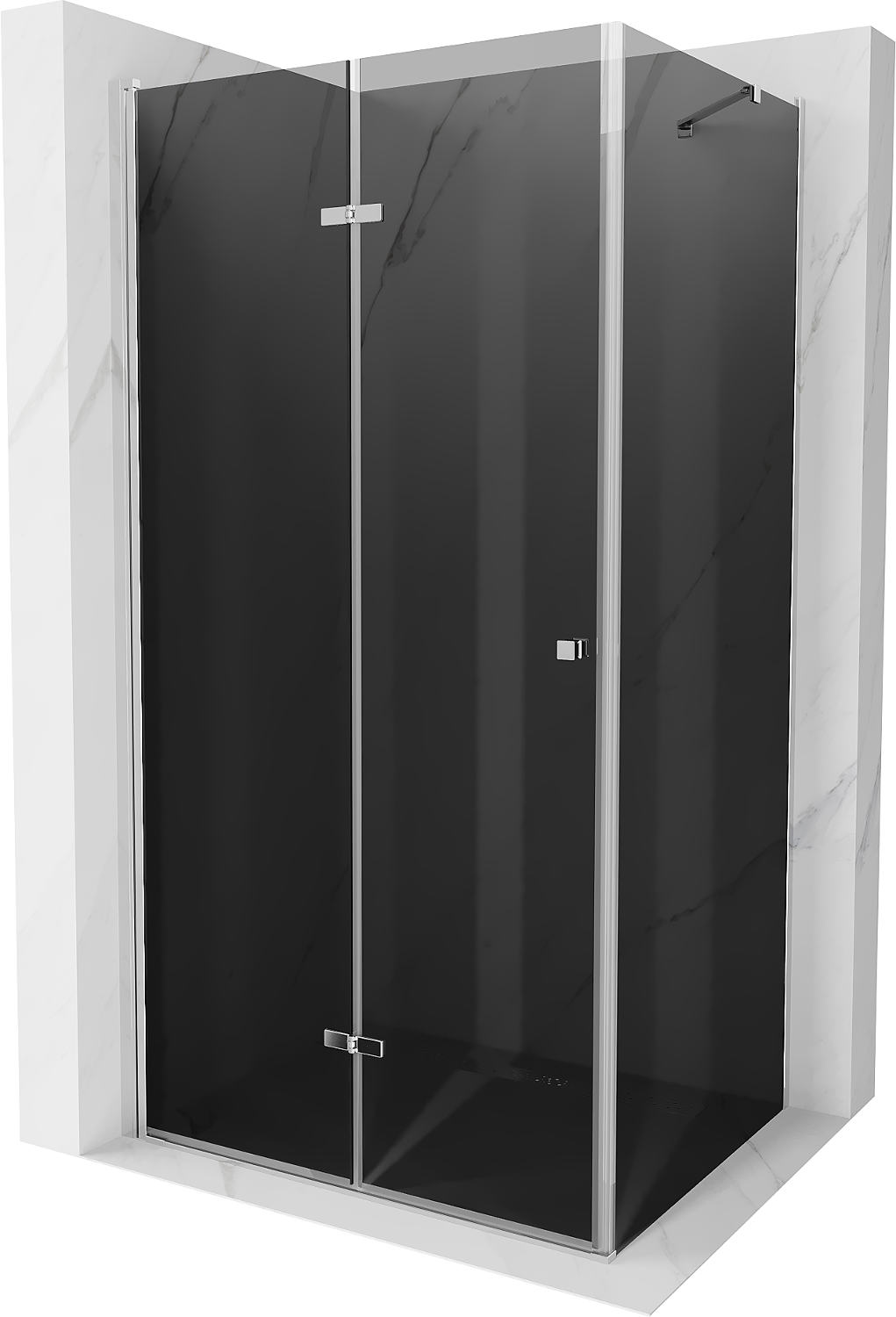 Mexen Lima kabina prysznicowa składana 100 x 110 cm, grafit, chrom - 856-100-110-01-40