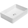 Mexen Grovo umywalka nablatowa ryflowana 51 x 37 cm, biała - 22305100