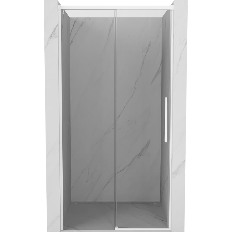 Mexen Rox drzwi prysznicowe rozsuwane 125 cm, transparent, białe - 8C2-125-000-20-00