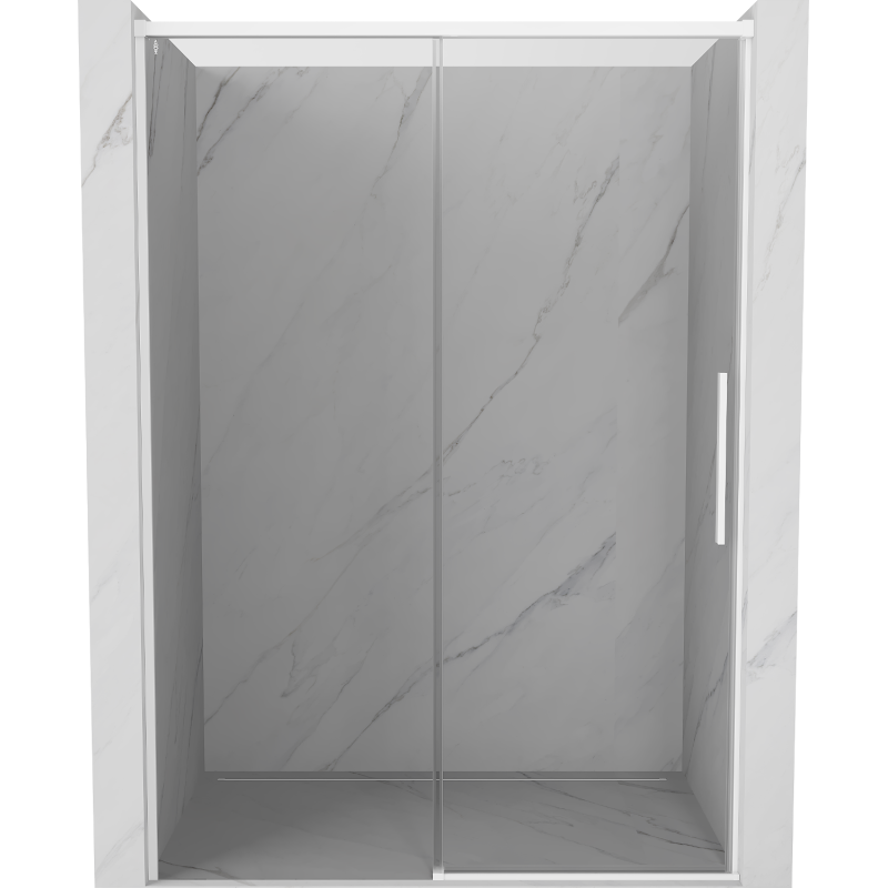 Mexen Rox drzwi prysznicowe rozsuwane 140 cm, transparent, białe - 8C2-140-000-20-00