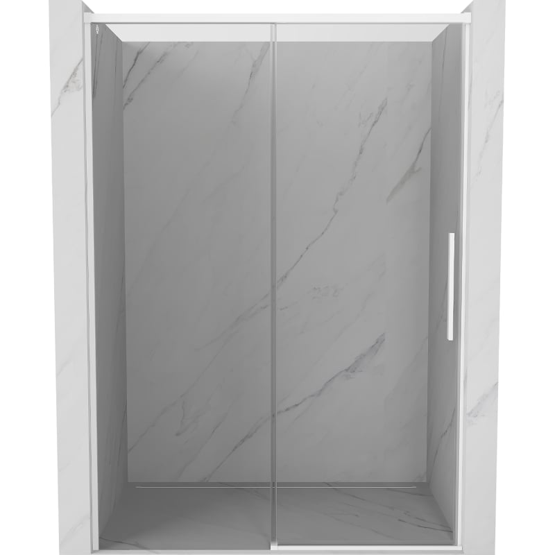 Mexen Rox drzwi prysznicowe rozsuwane 145 cm, transparent, białe - 8C2-145-000-20-00