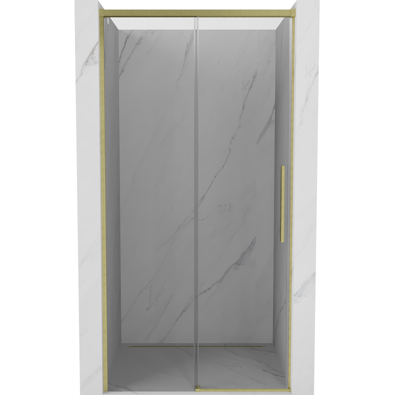 Mexen Rox drzwi prysznicowe rozsuwane 110 cm, transparent, złote szczotkowane - 8C2-110-000-55-00