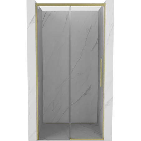 Mexen Rox drzwi prysznicowe rozsuwane 110 cm, transparent, złote szczotkowane - 8C2-110-000-55-00