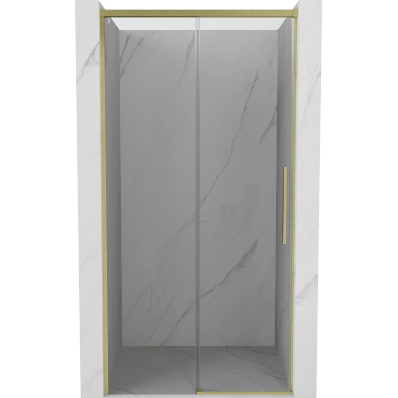 Mexen Rox drzwi prysznicowe rozsuwane 125 cm, transparent, złote szczotkowane - 8C2-125-000-55-00
