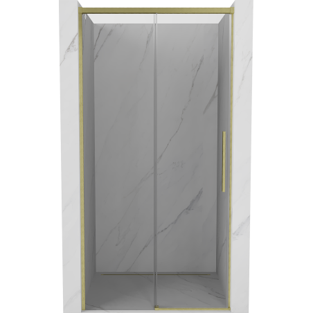 Mexen Rox drzwi prysznicowe rozsuwane 125 cm, transparent, złote szczotkowane - 8C2-125-000-55-00