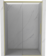 Mexen Rox drzwi prysznicowe rozsuwane 145 cm, transparent, złote szczotkowane - 8C2-145-000-55-00