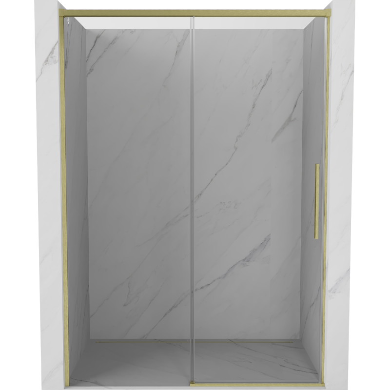 Mexen Rox drzwi prysznicowe rozsuwane 155 cm, transparent, złote szczotkowane - 8C2-155-000-55-00
