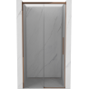 Mexen Rox drzwi prysznicowe rozsuwane 125 cm, transparent, różowe złoto - 8C2-125-000-60-00