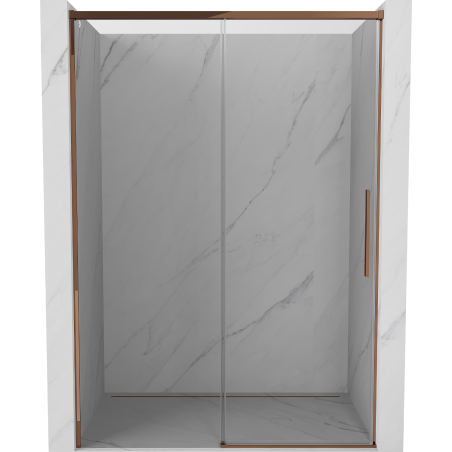 Mexen Rox drzwi prysznicowe rozsuwane 140 cm, transparent, różowe złoto - 8C2-140-000-60-00