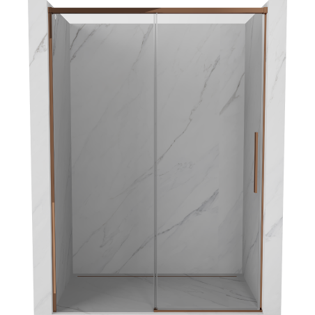 Mexen Rox drzwi prysznicowe rozsuwane 145 cm, transparent, różowe złoto - 8C2-145-000-60-00