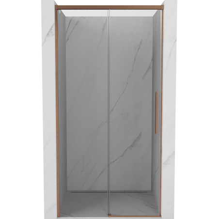 Mexen Rox drzwi prysznicowe rozsuwane 120 cm, transparent, miedź szczotkowana - 8C2-120-000-65-00