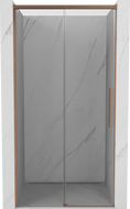 Mexen Rox drzwi prysznicowe rozsuwane 120 cm, transparent, miedź szczotkowana - 8C2-120-000-65-00