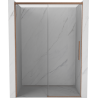 Mexen Rox drzwi prysznicowe rozsuwane 145 cm, transparent, miedź szczotkowana - 8C2-145-000-65-00