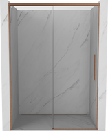 Mexen Rox drzwi prysznicowe rozsuwane 145 cm, transparent, miedź szczotkowana - 8C2-145-000-65-00