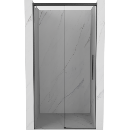 Mexen Rox drzwi prysznicowe rozsuwane 100 cm, transparent, gun gray szczotkowany - 8C2-100-000-66-00