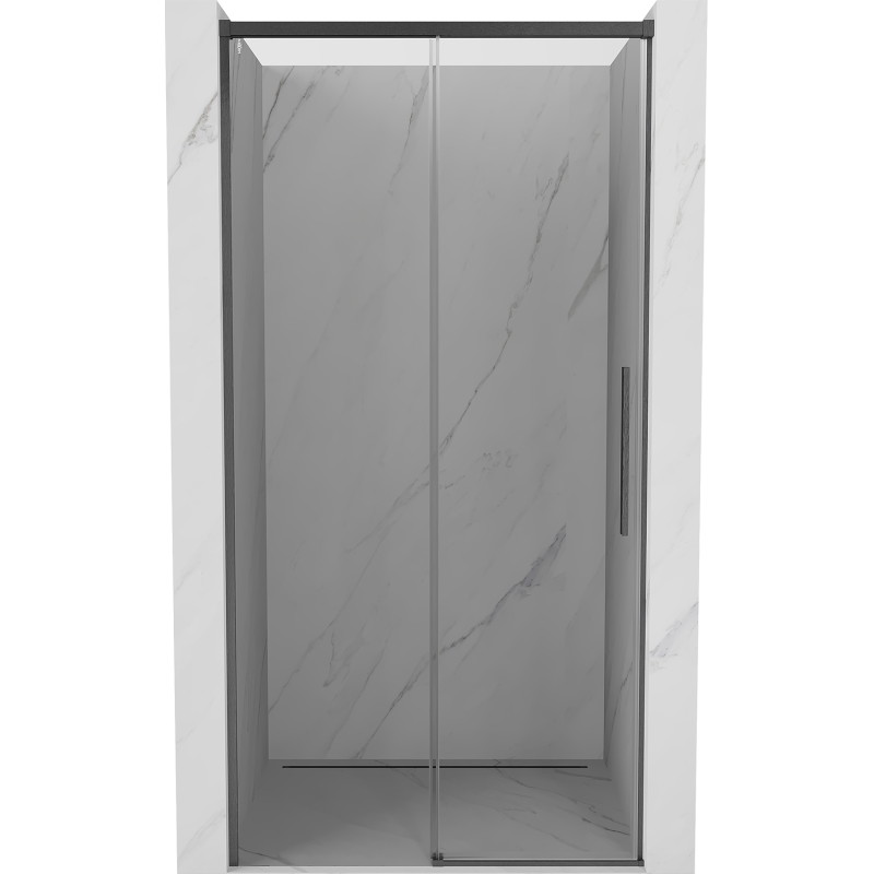 Mexen Rox drzwi prysznicowe rozsuwane 105 cm, transparent, gun gray szczotkowany - 8C2-105-000-66-00